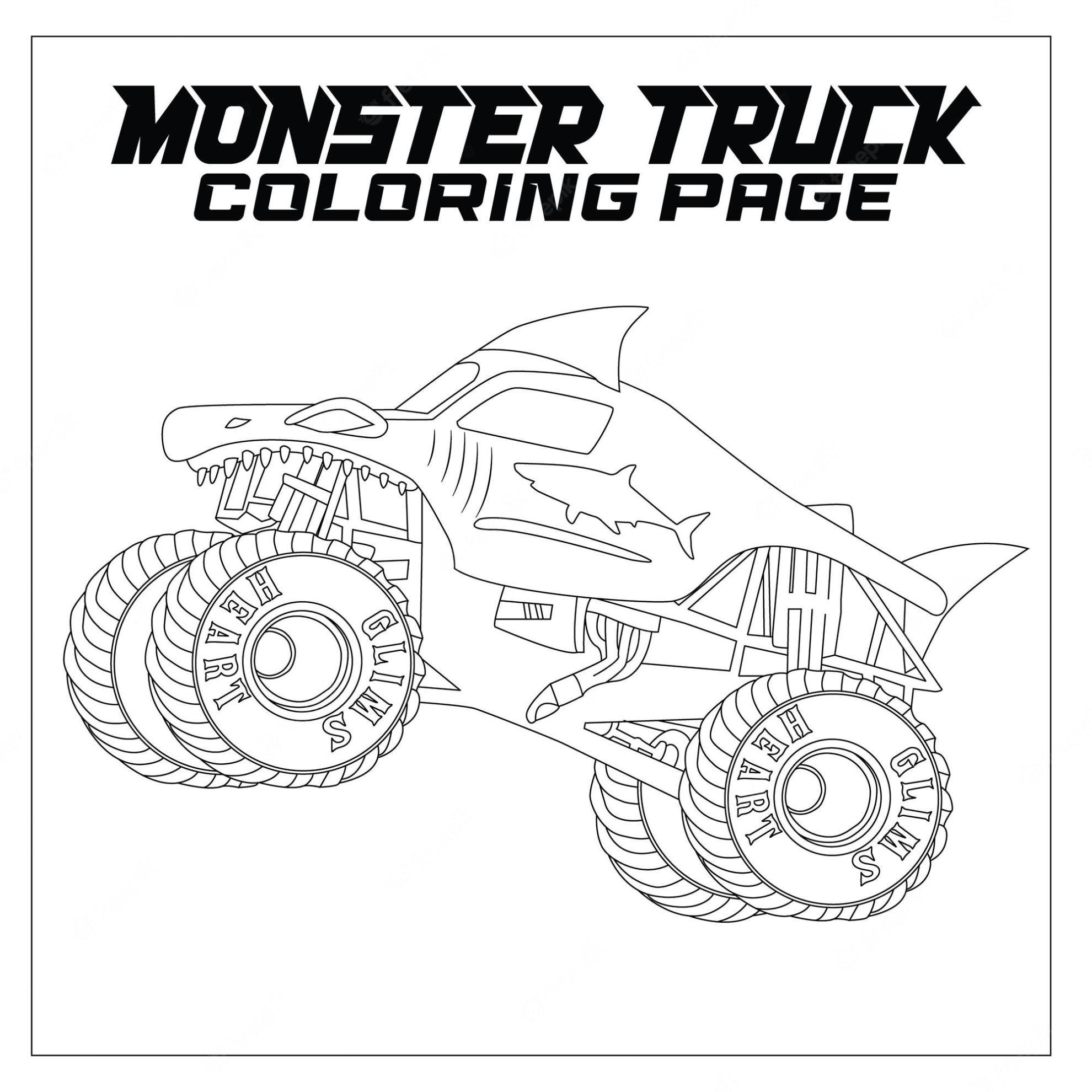 Monstertruck Kleurplaat