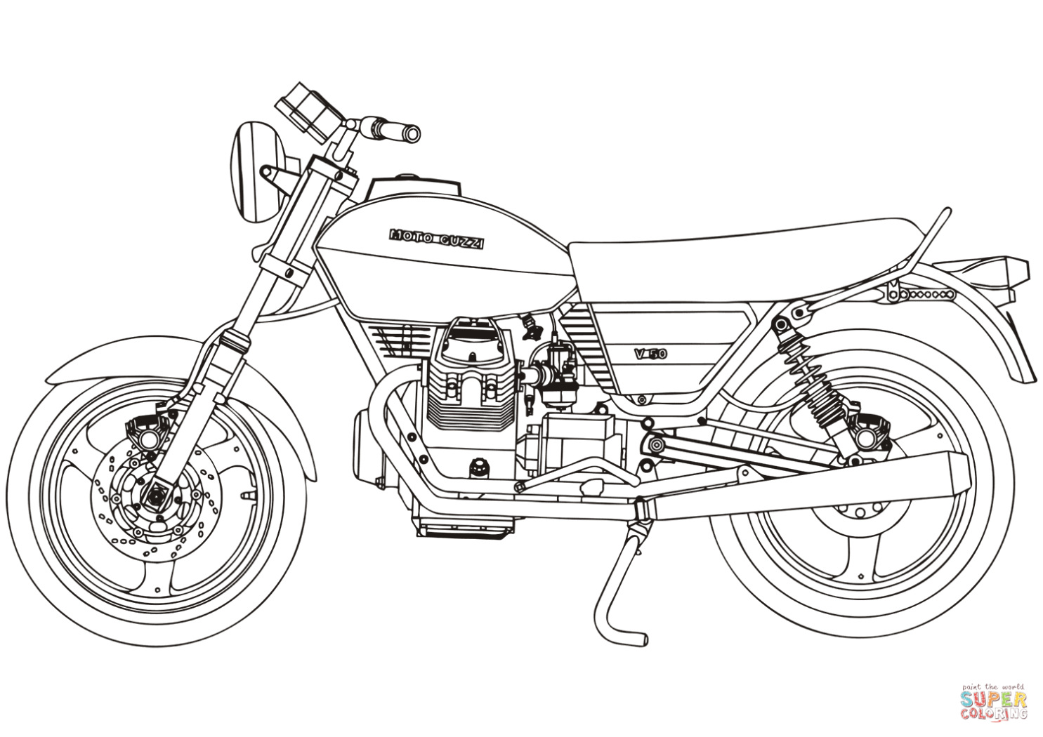 Moto Guzzi Kleurplaat