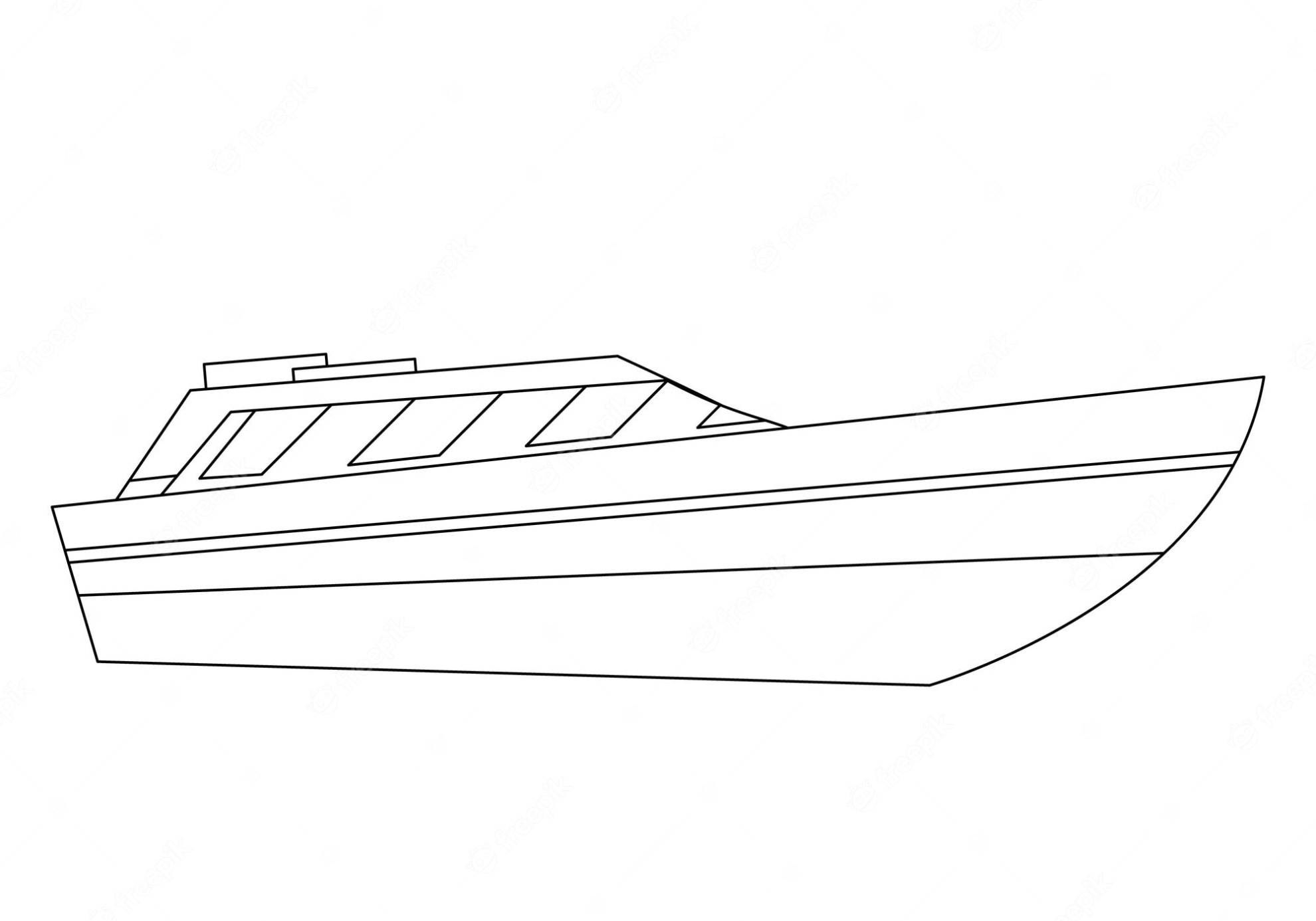 Motorboot Kleurplaat