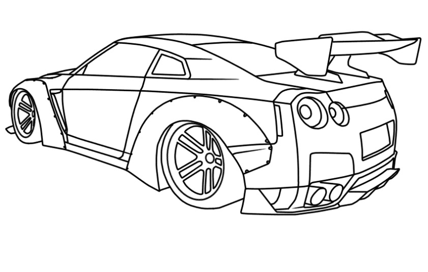 Nissan Gtr Kleurplaat