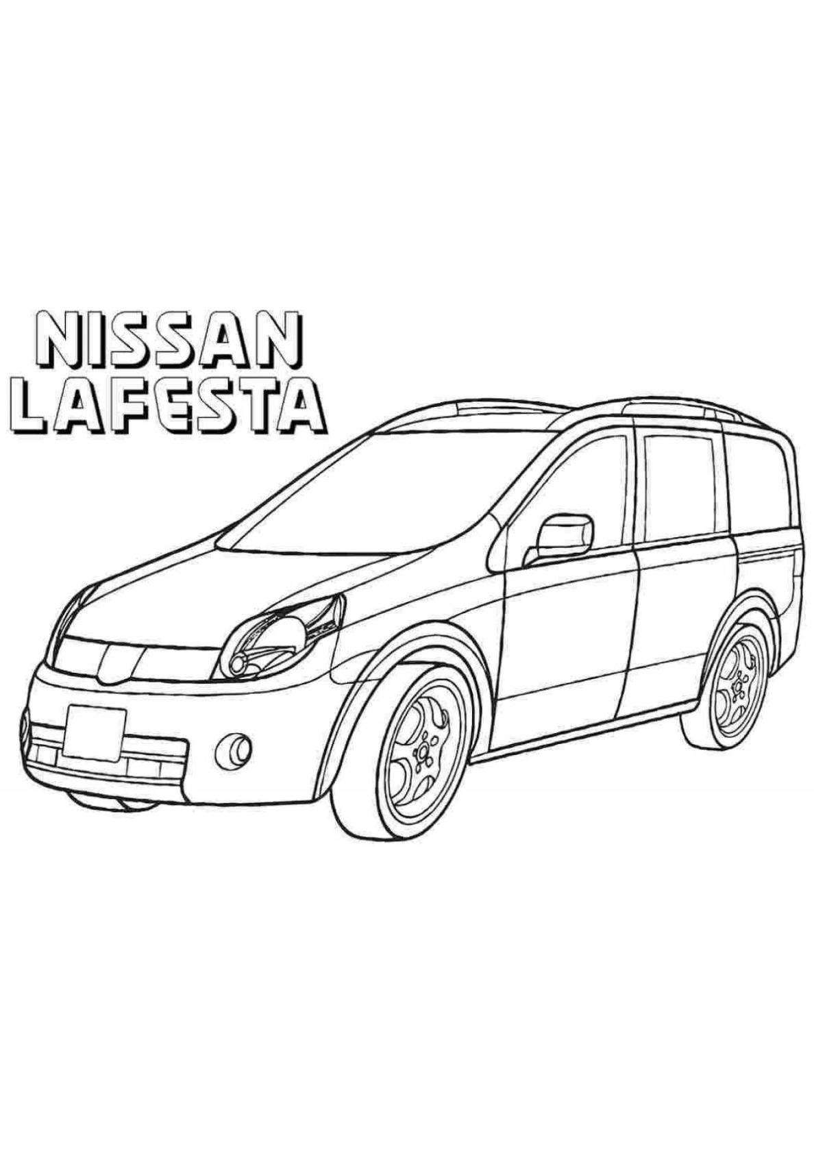 Nissan Lafesta Minivan Kleurplaat