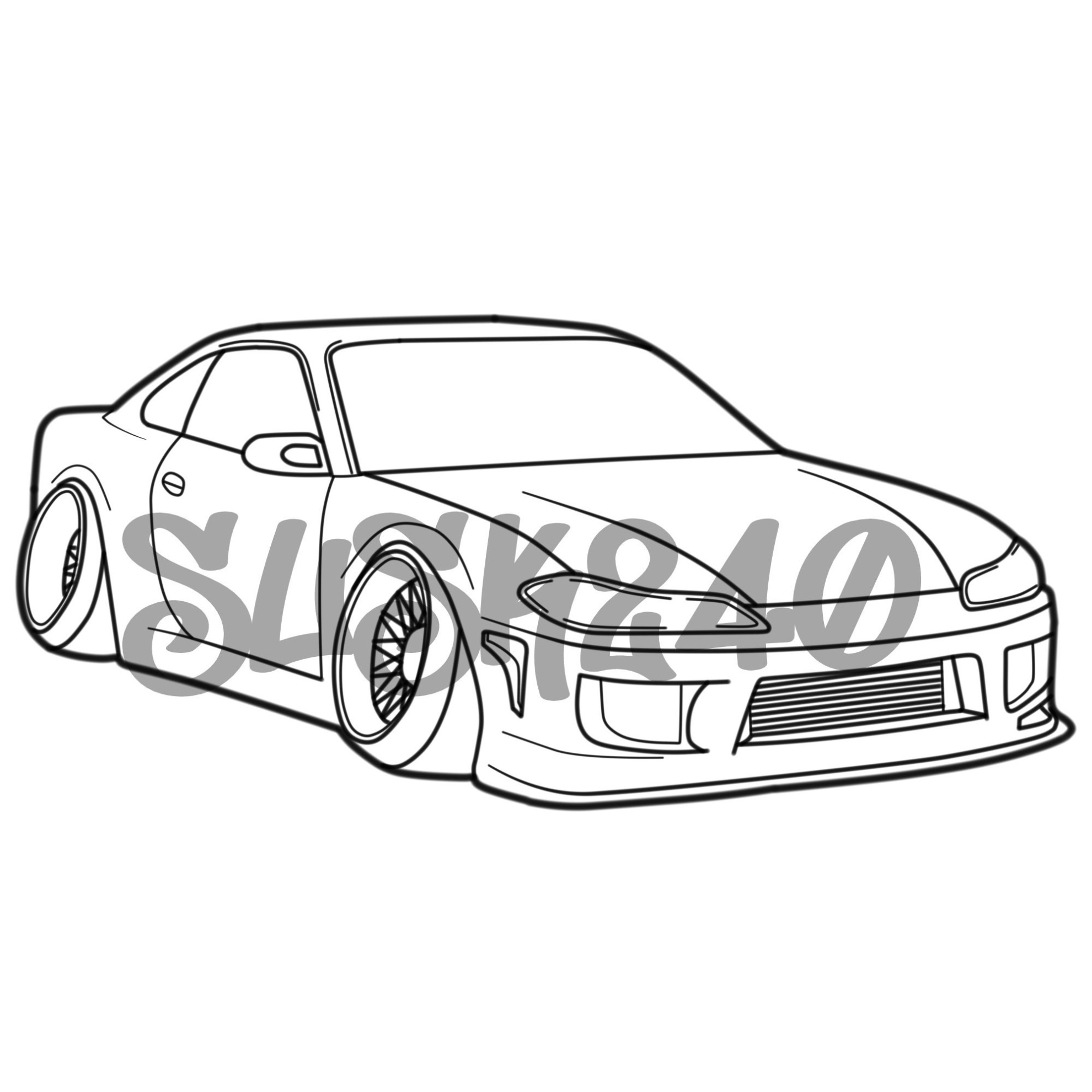 Nissan Silvia S15 Kleurplaat