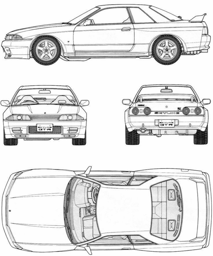 Nissan Skyline R32 Kleurplaat