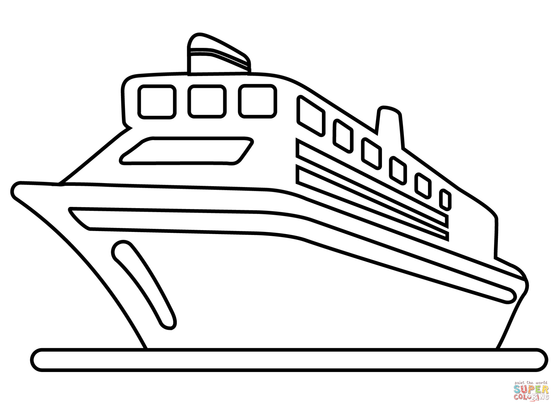 Passagiersschip Kleurplaat