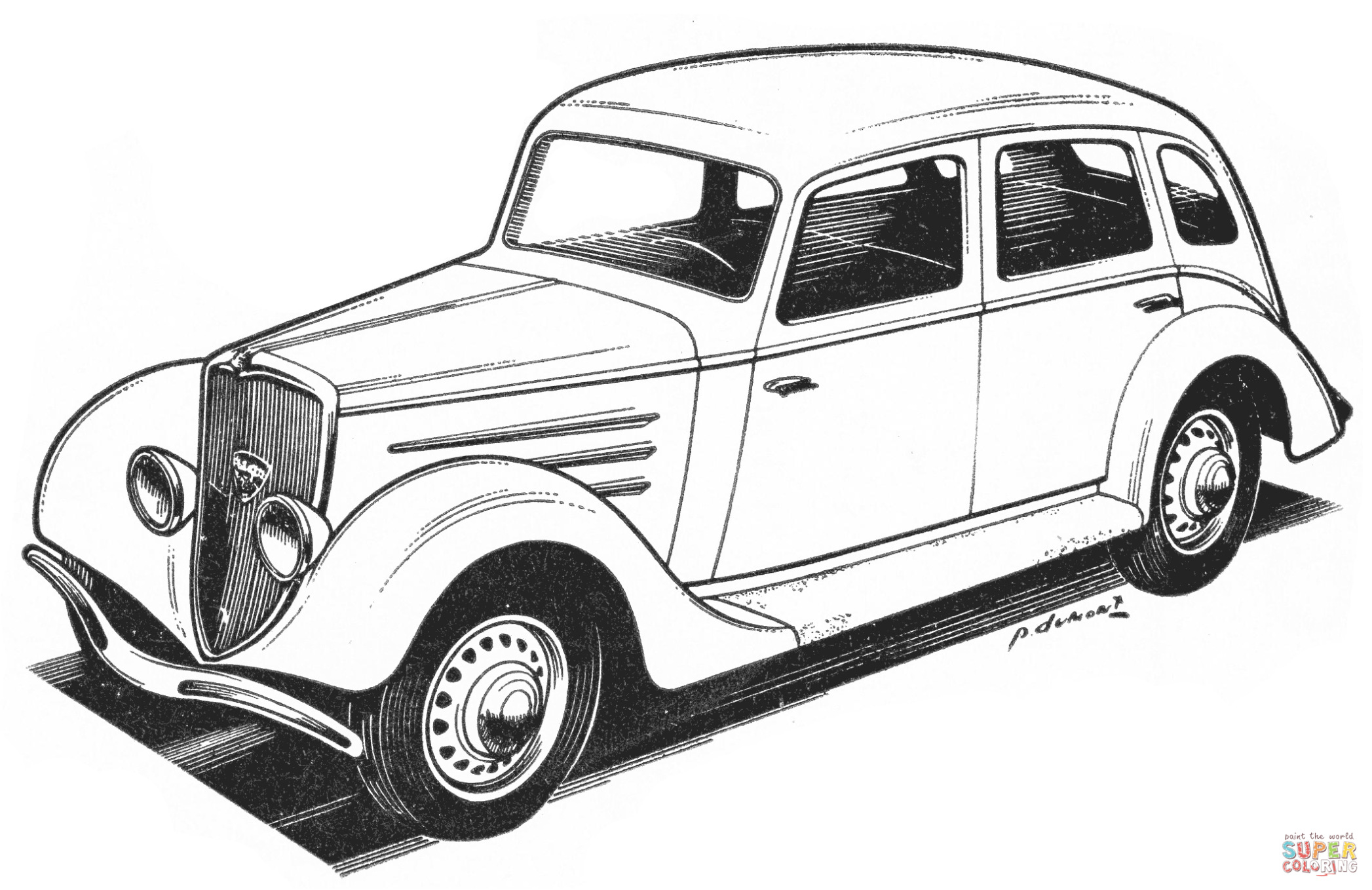 Peugeot 301d Kleurplaat