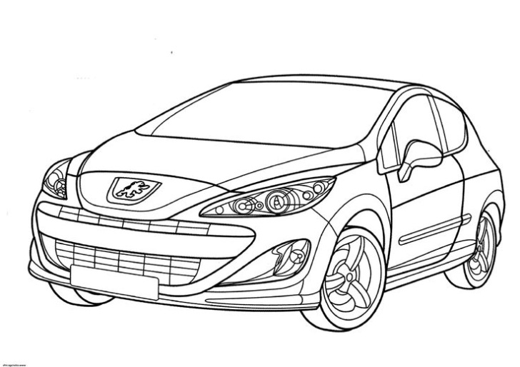 Peugeot 308 Gt Kleurplaat