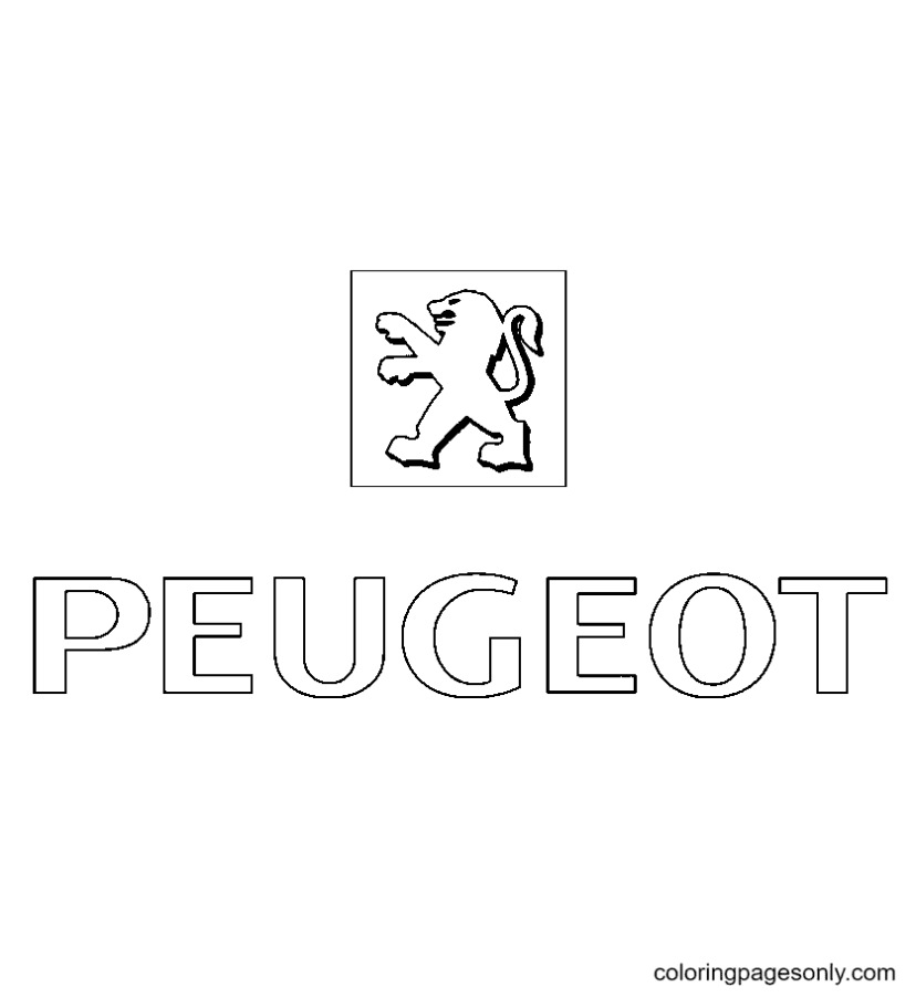 Peugeot Logo Kleurplaat