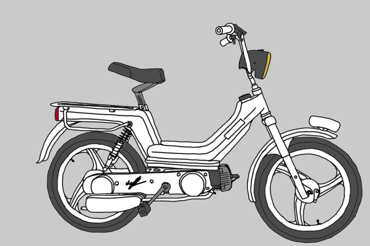 Piaggio Vespa Scooter Kleurplaat