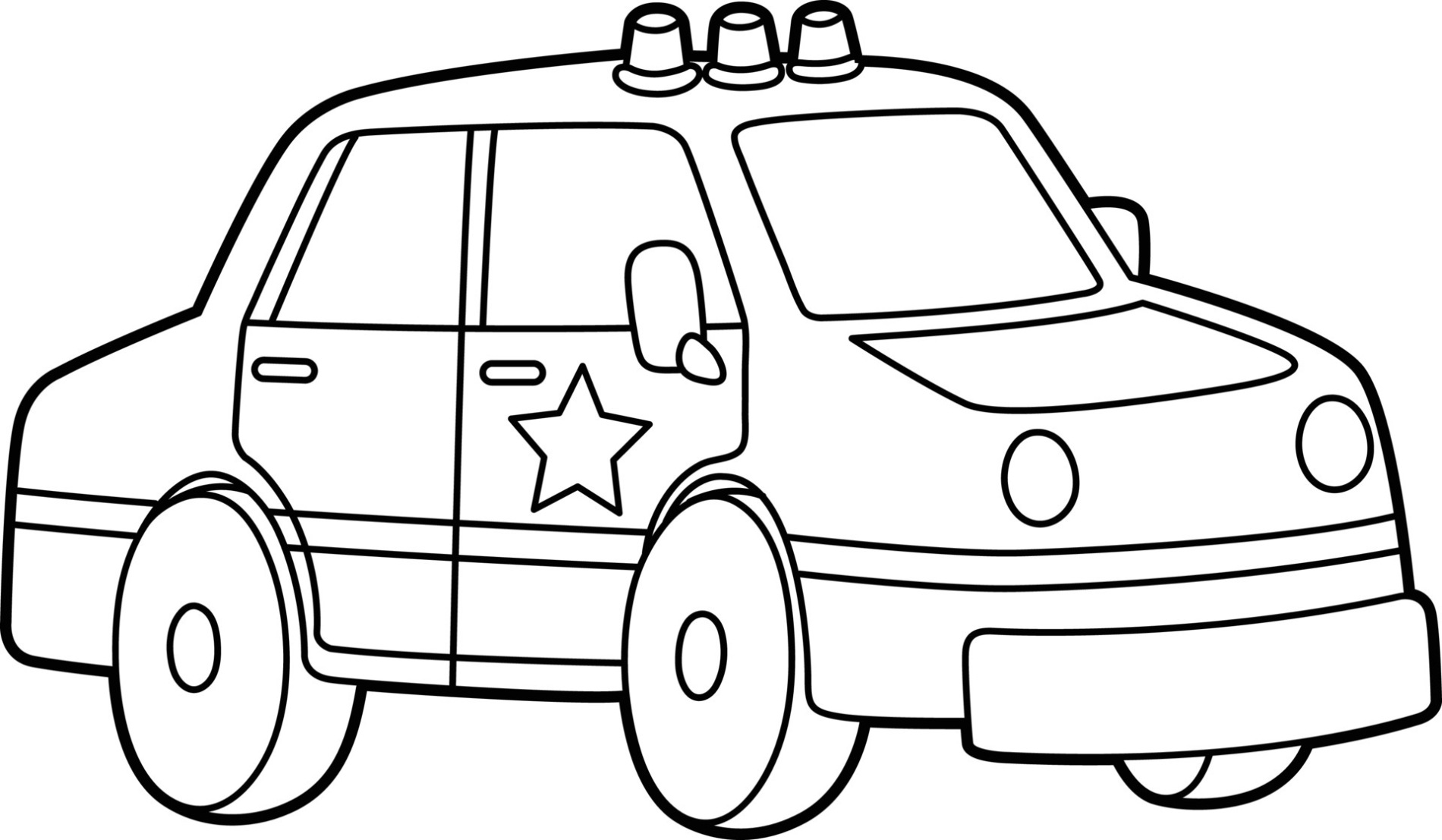 Politieauto Kleurplaat