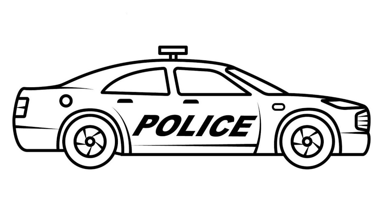 Politieauto Kleurplaat