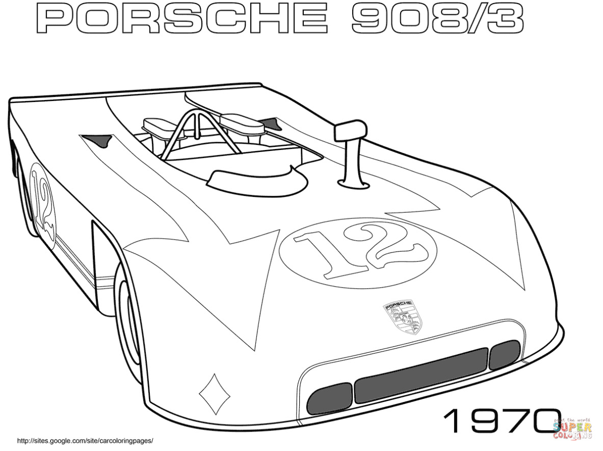 Porsche 918 Spyder Kleurplaat