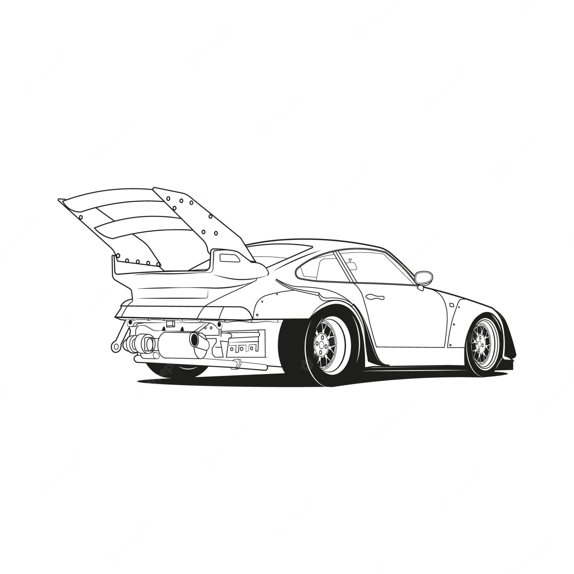 Porsche 959 Kleurplaat