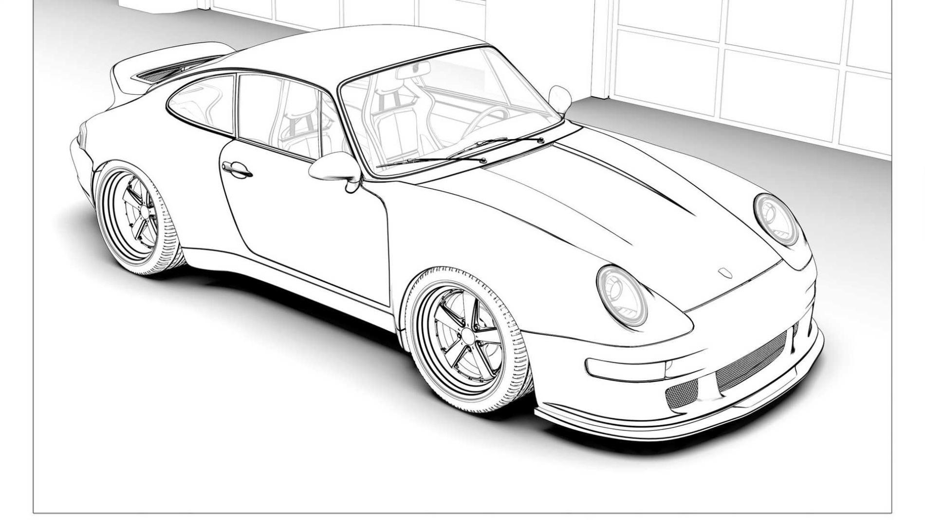 Porsche 959 Kleurplaat