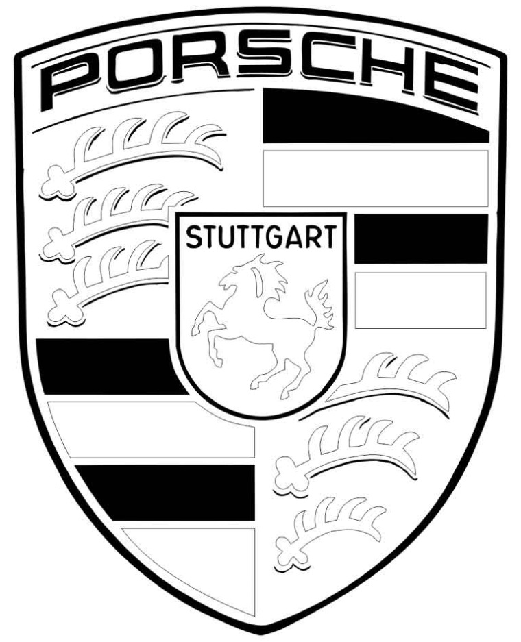 Porsche Logo Kleurplaat