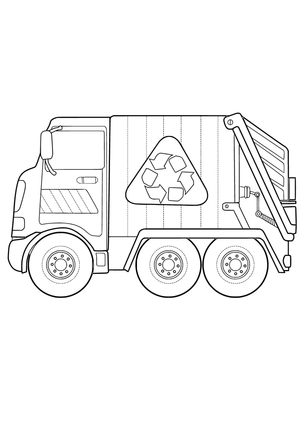 Recycling Vrachtwagen Kleurplaat