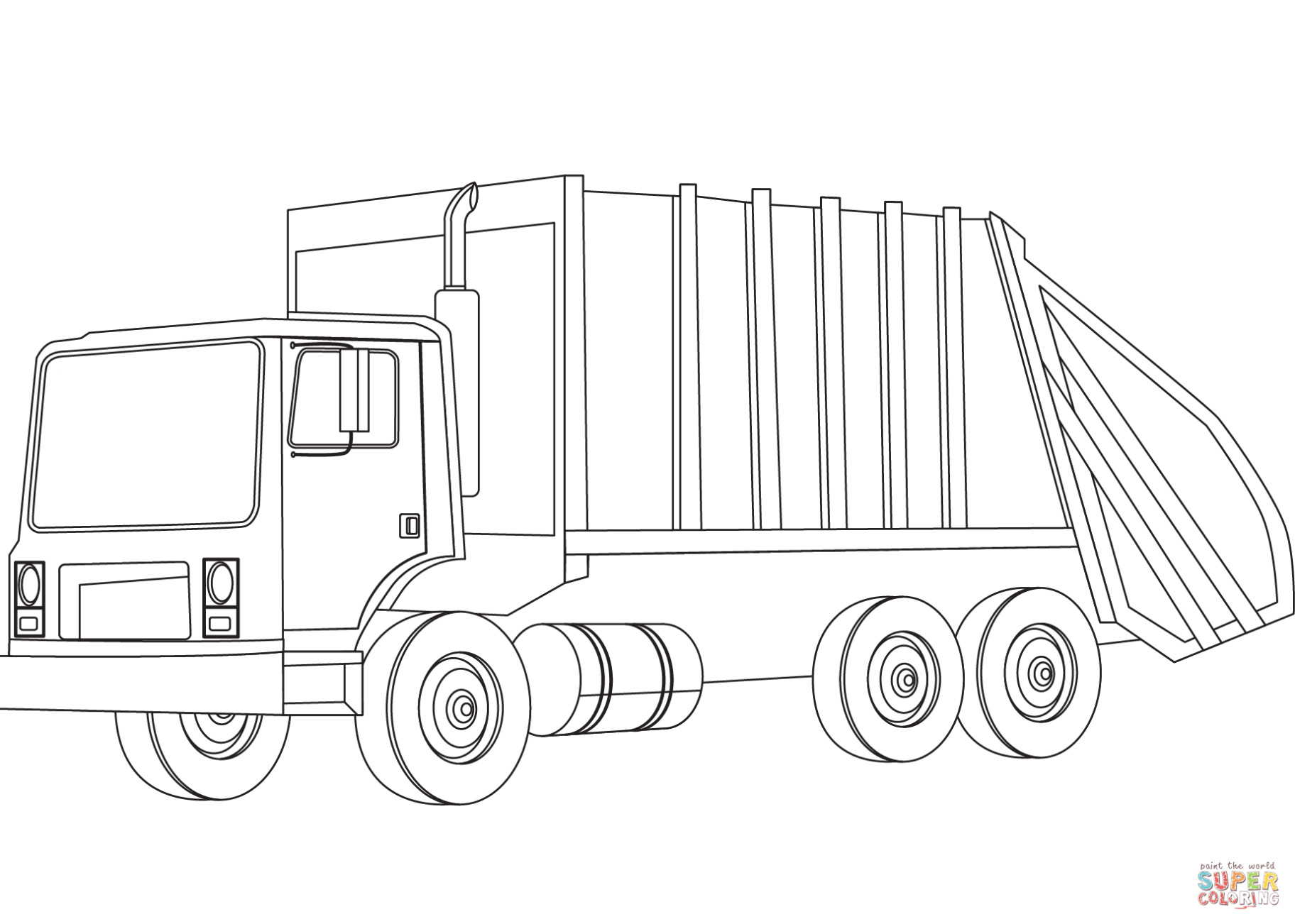 Recycling Vrachtwagen Kleurplaat