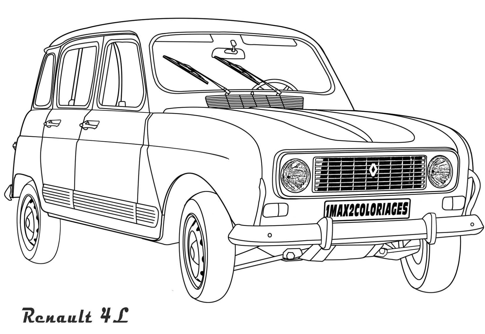 Renault 4 Kleurplaat