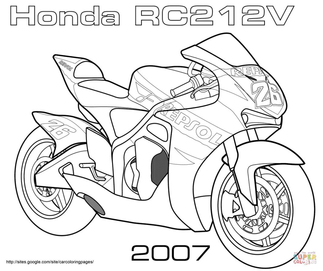 Repsol Honda Motor Kleurplaat
