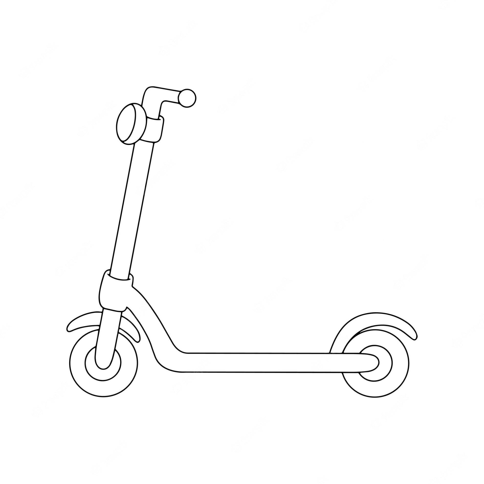 Scooter Kleurplaat