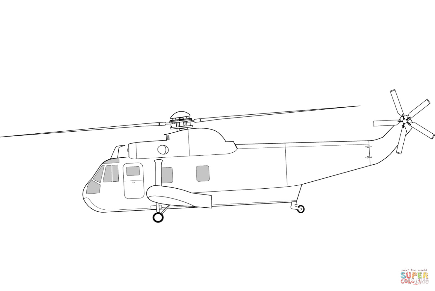 Sikorsky Helikopter Kleurplaat