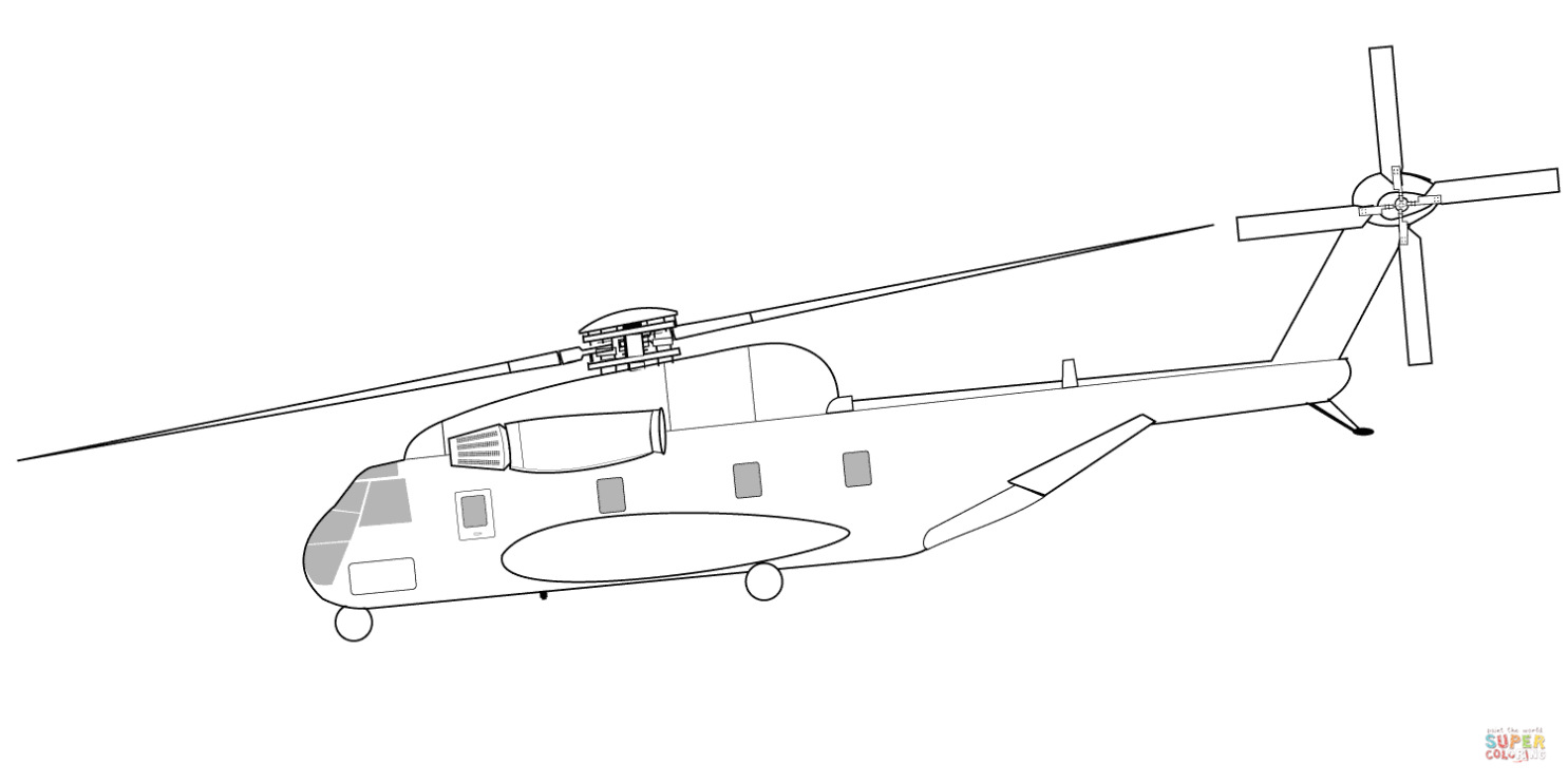 Sikorsky Helikopter Kleurplaat