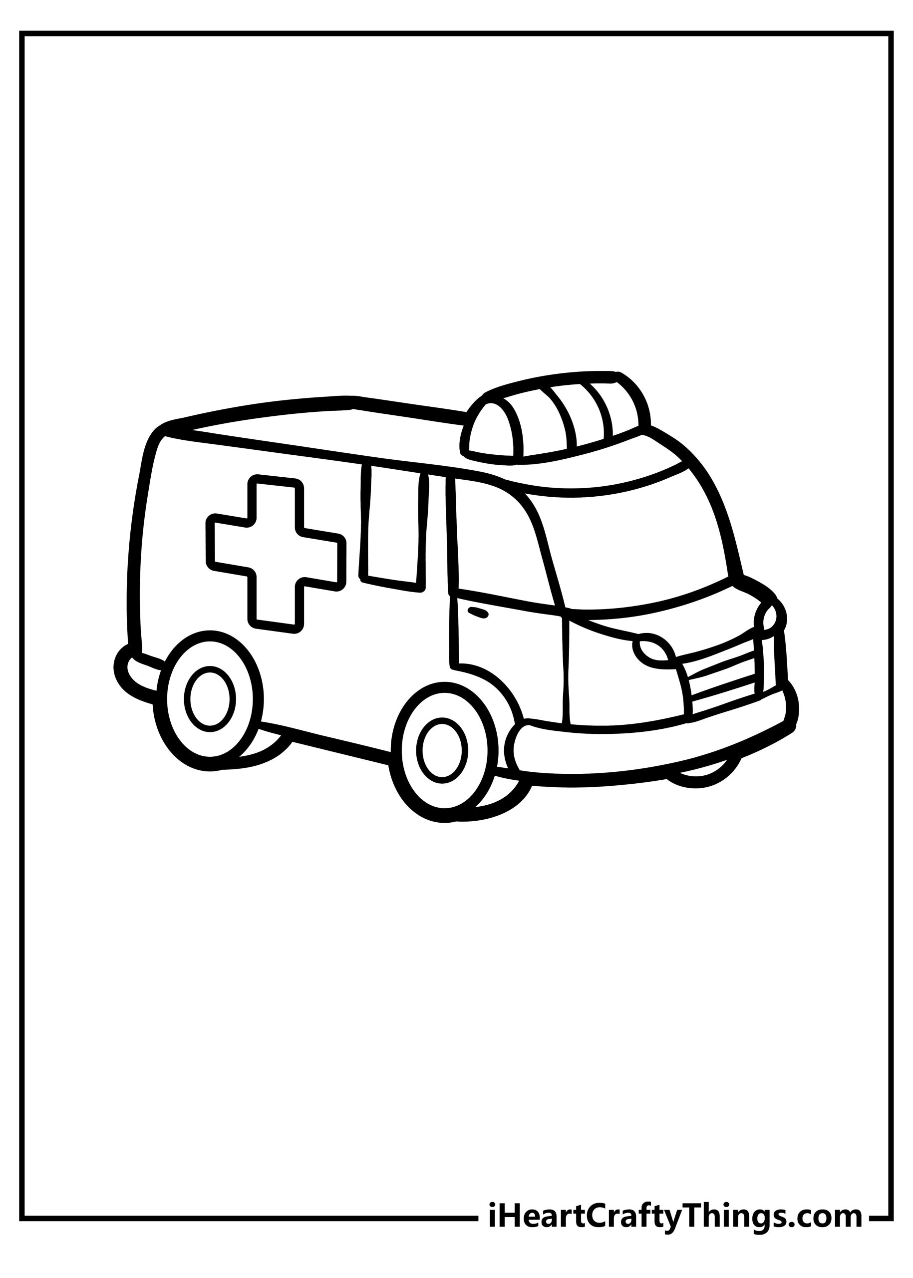 Simpele Ambulance Kleurplaat