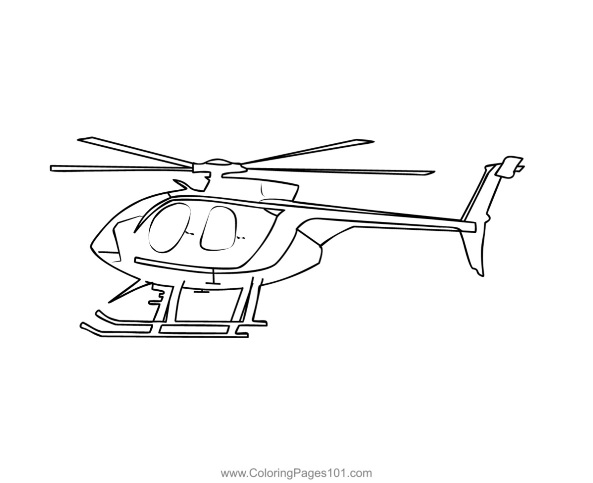 Simpele Helikopter Kleurplaat