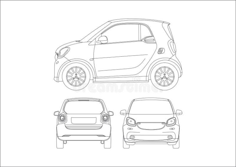 Smart fortwo Kleurplaat