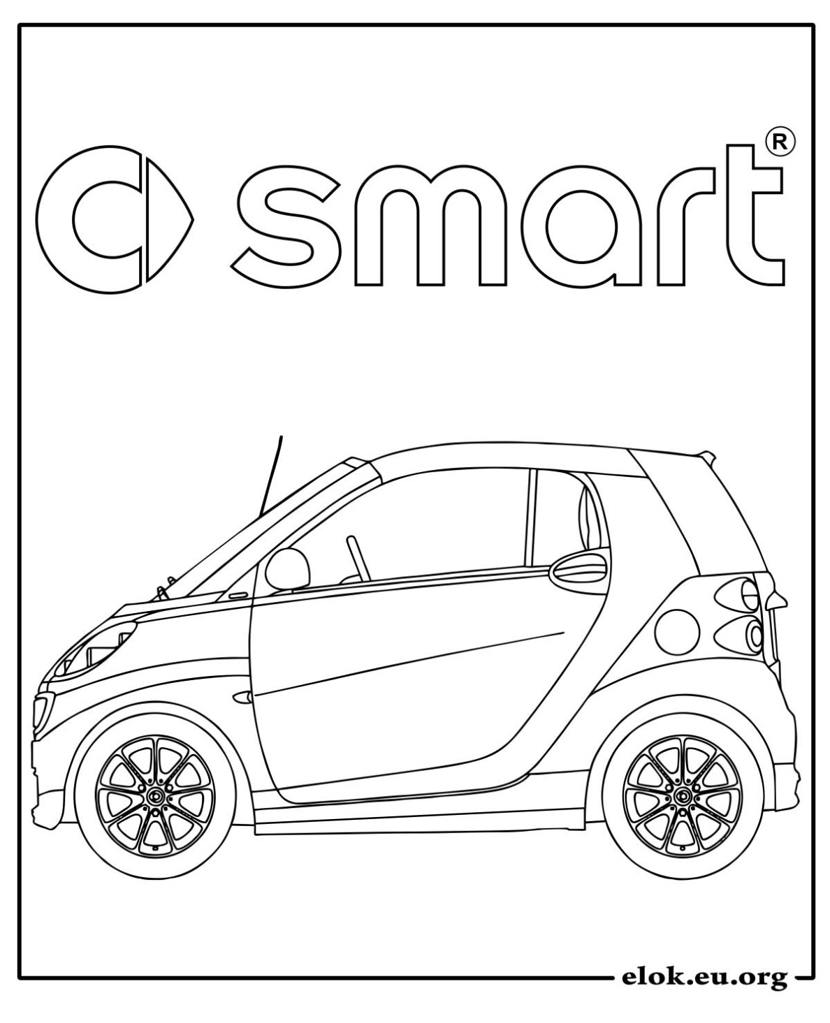 Smart fortwo Kleurplaat