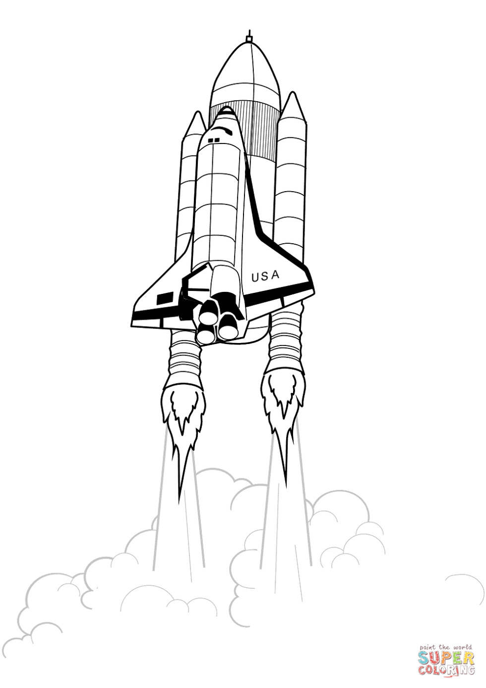 Space Shuttle Kleurplaat