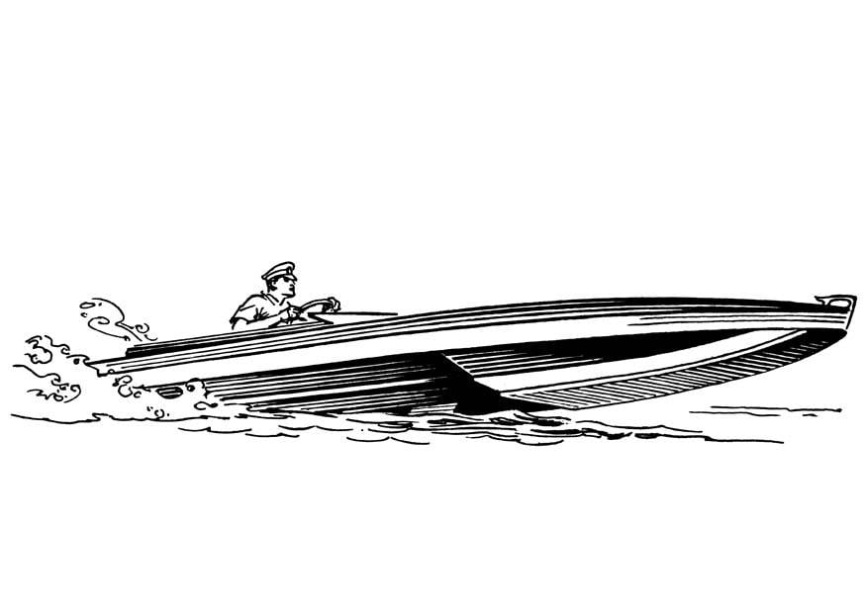 Speedboot Kleurplaat