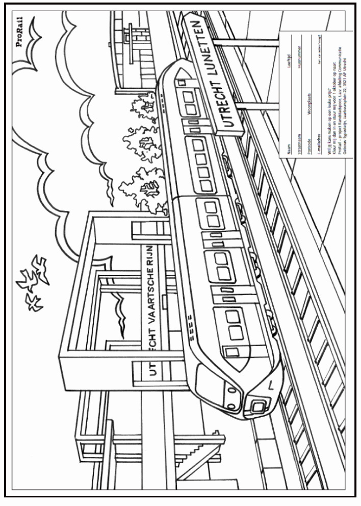 Speelgoed Trein Kleurplaat