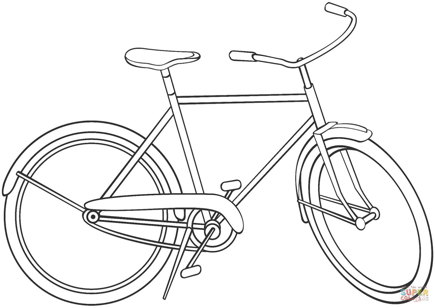 Stadsfiets Kleurplaat