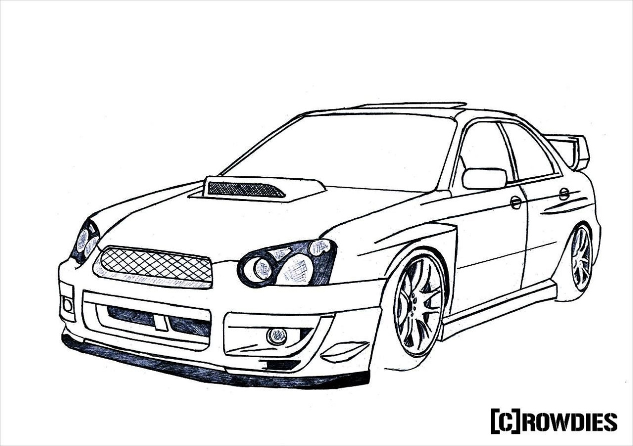Subaru Impreza Kleurplaat