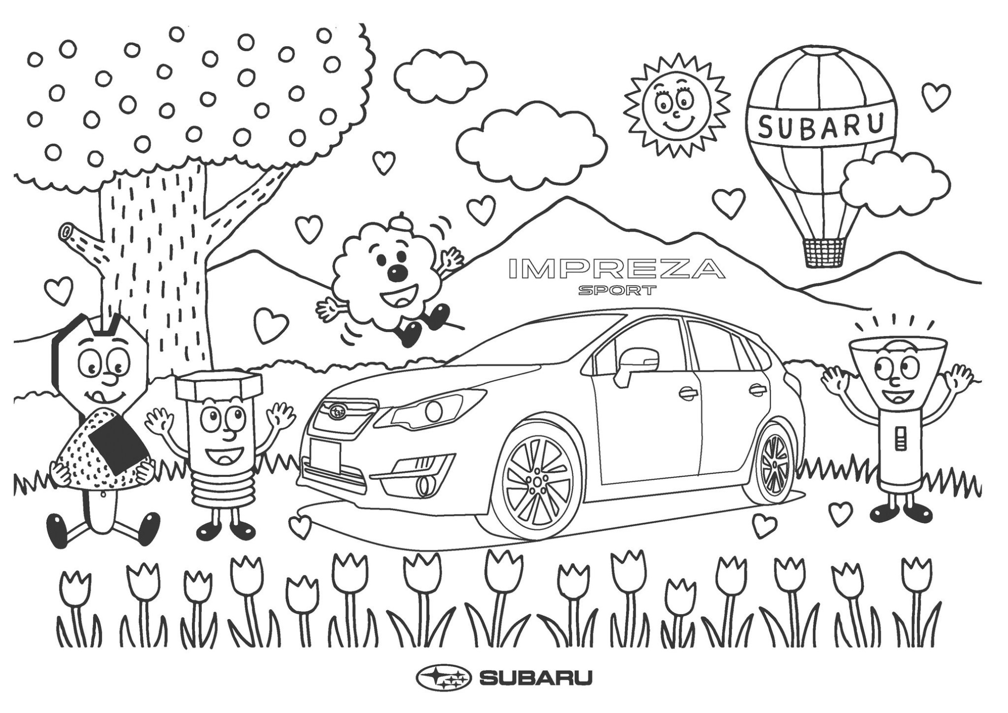 Subaru Impreza Kleurplaat