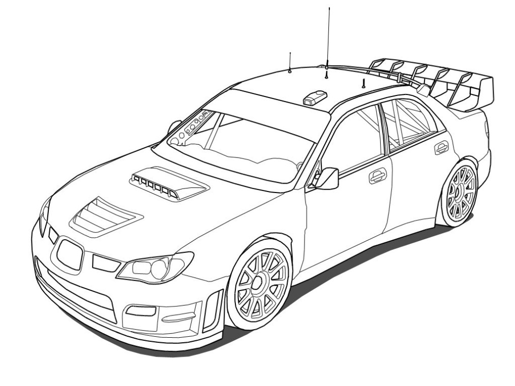 Subaru Impreza Kleurplaat