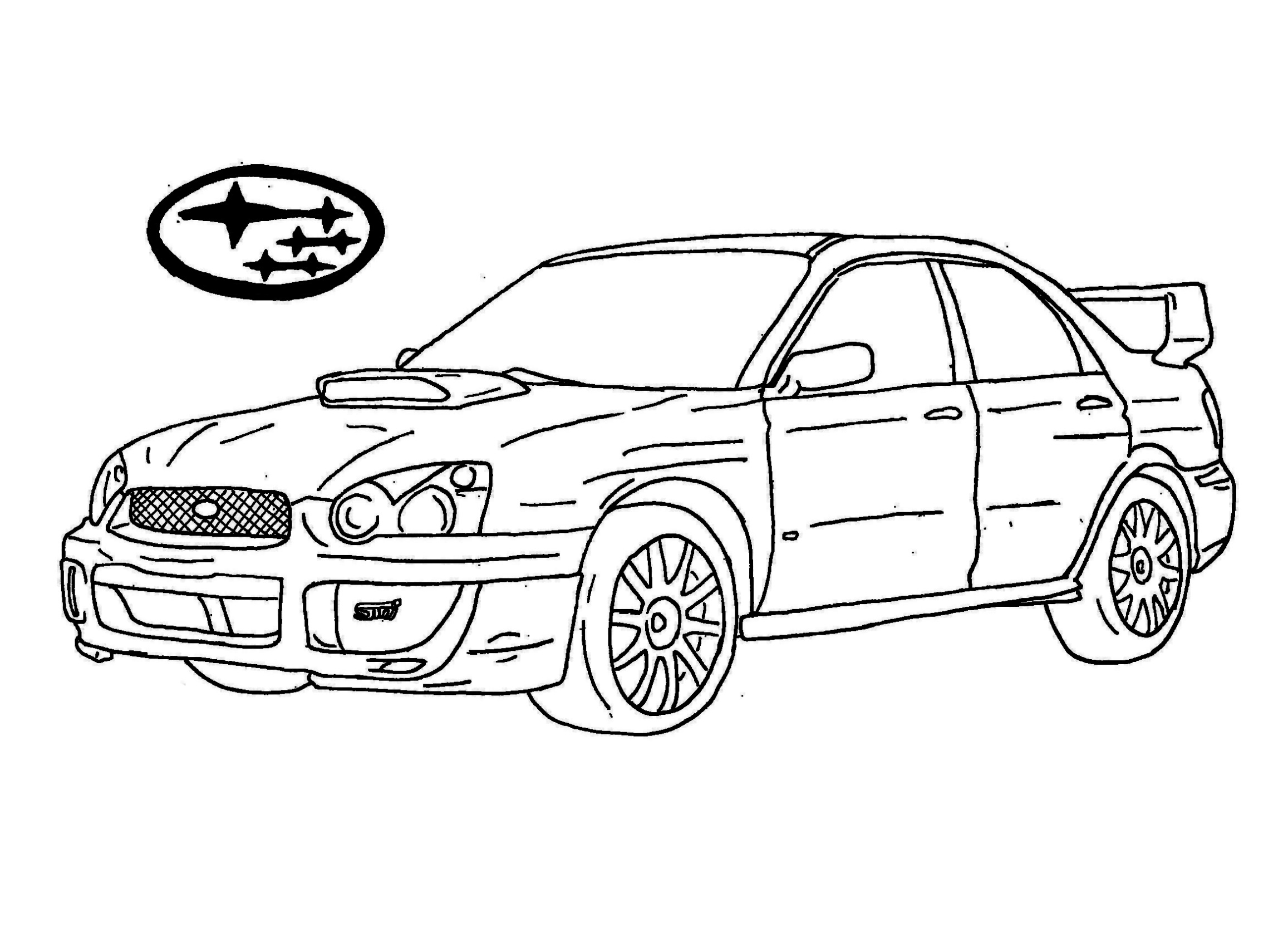 Subaru Impreza Wrx Sti Kleurplaat