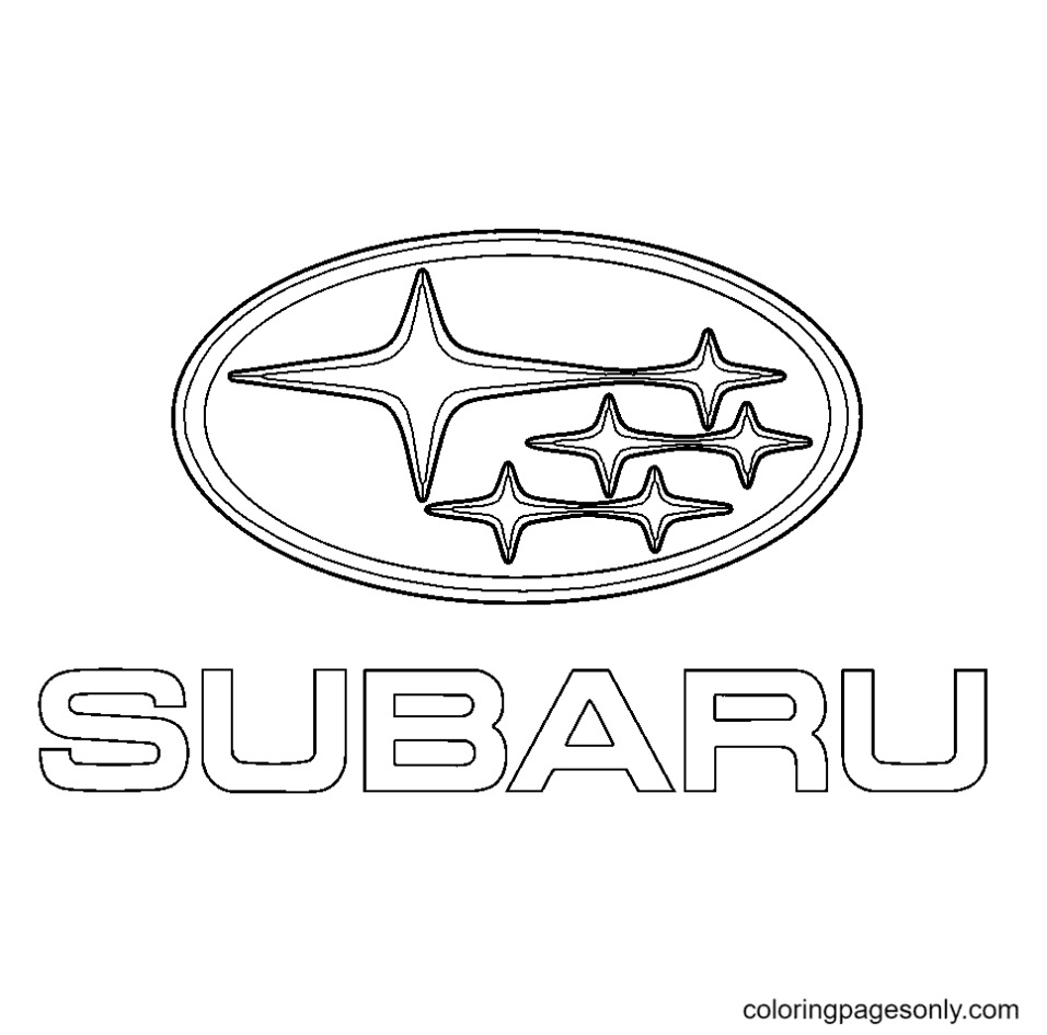 Subaru Logo Kleurplaat