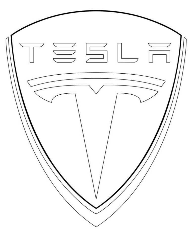 Tesla Logo Kleurplaat