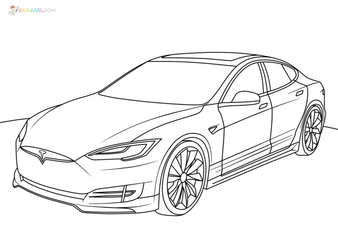 Tesla Model X Kleurplaat