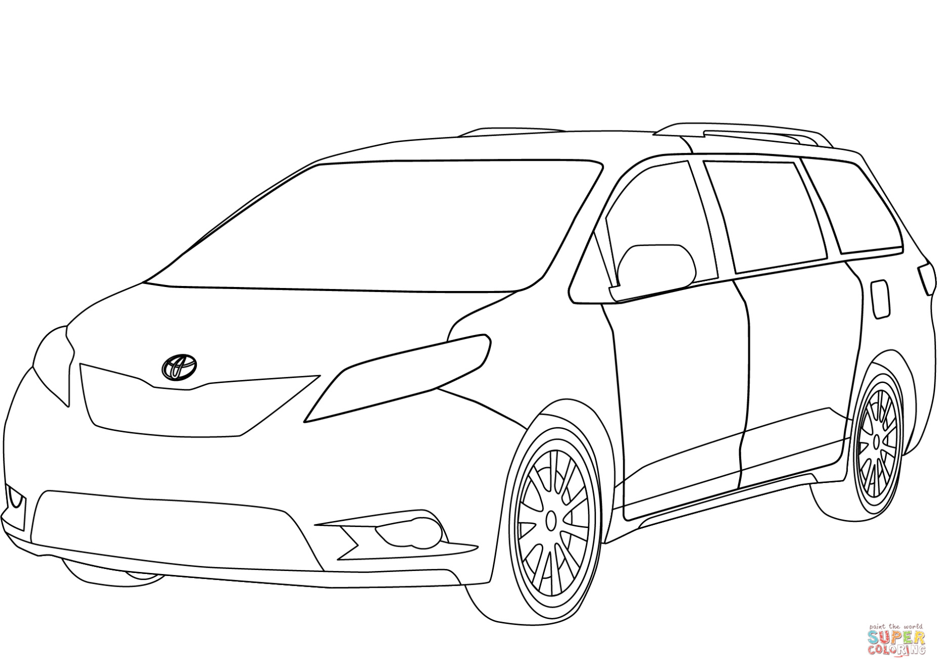 Toyota Sienna Kleurplaat