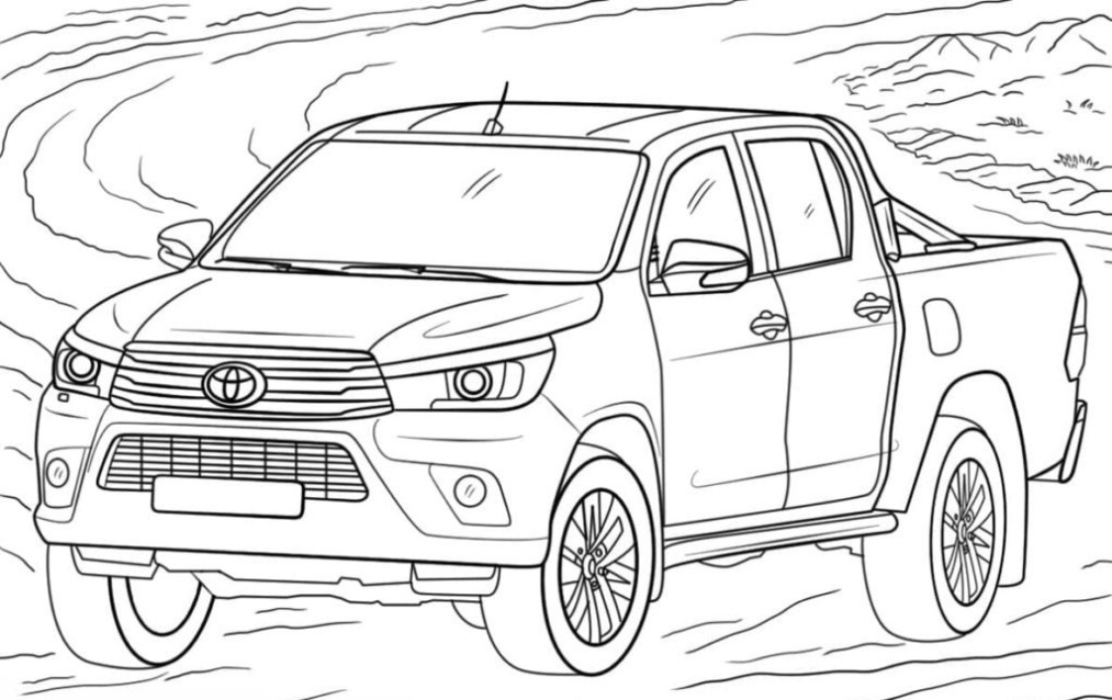 Toyota Tacoma Kleurplaat