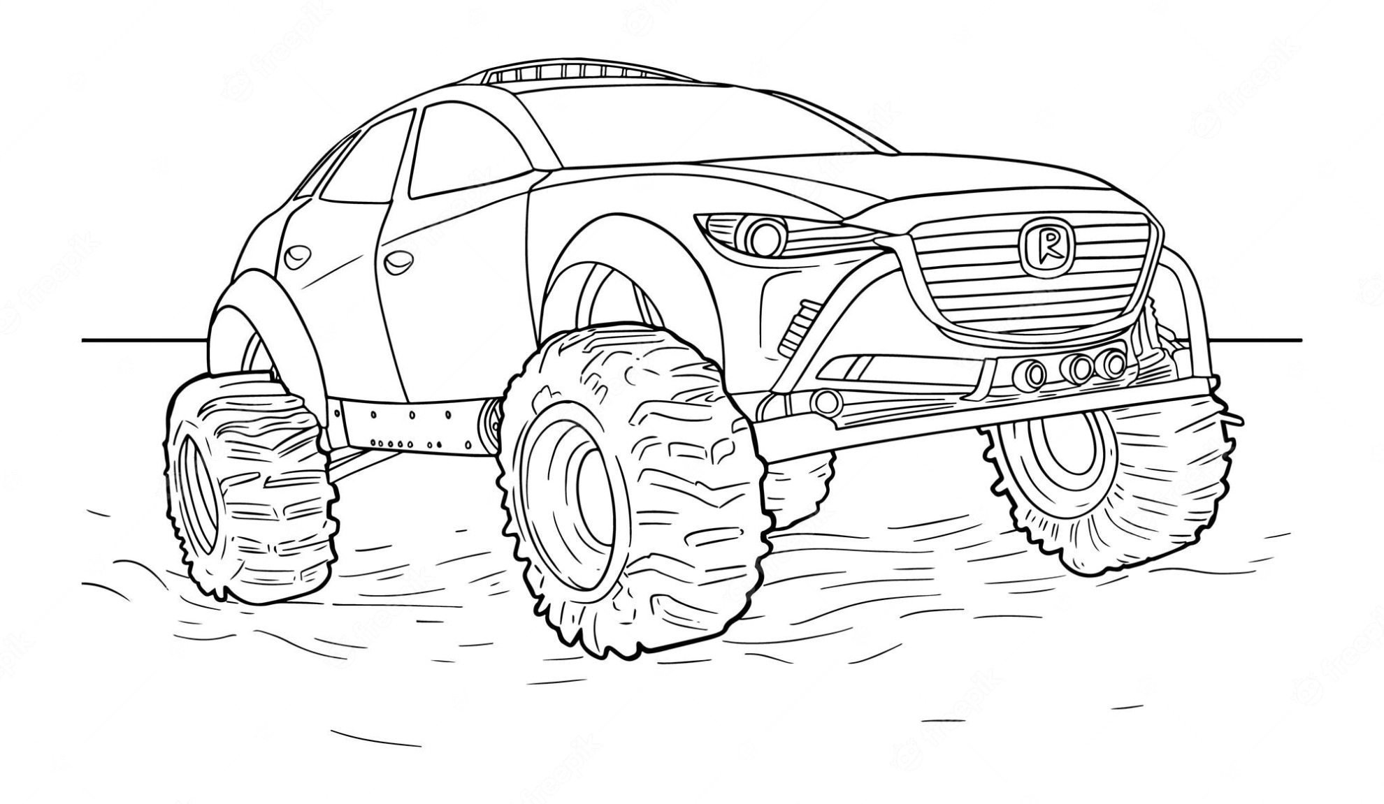 Toyota Tacoma Kleurplaat
