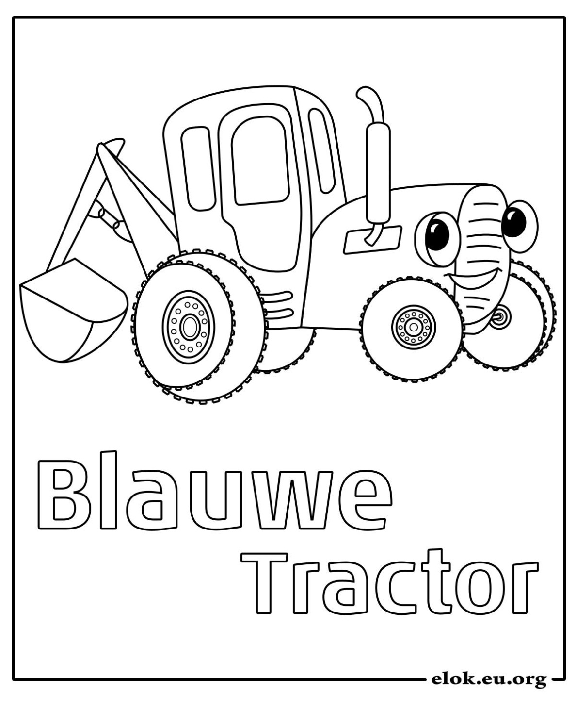Tractor Ted Kleurplaat