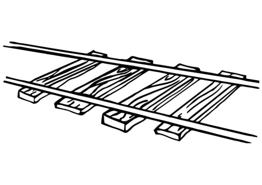 Treinspoor Kleurplaat