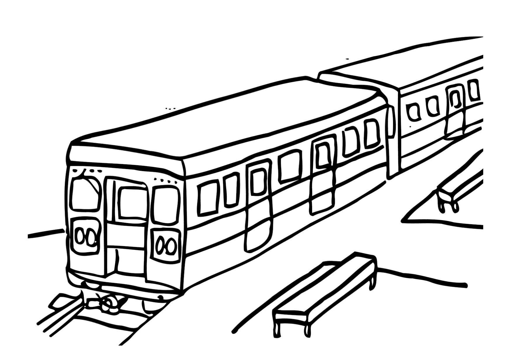 Treinspoor Kleurplaat