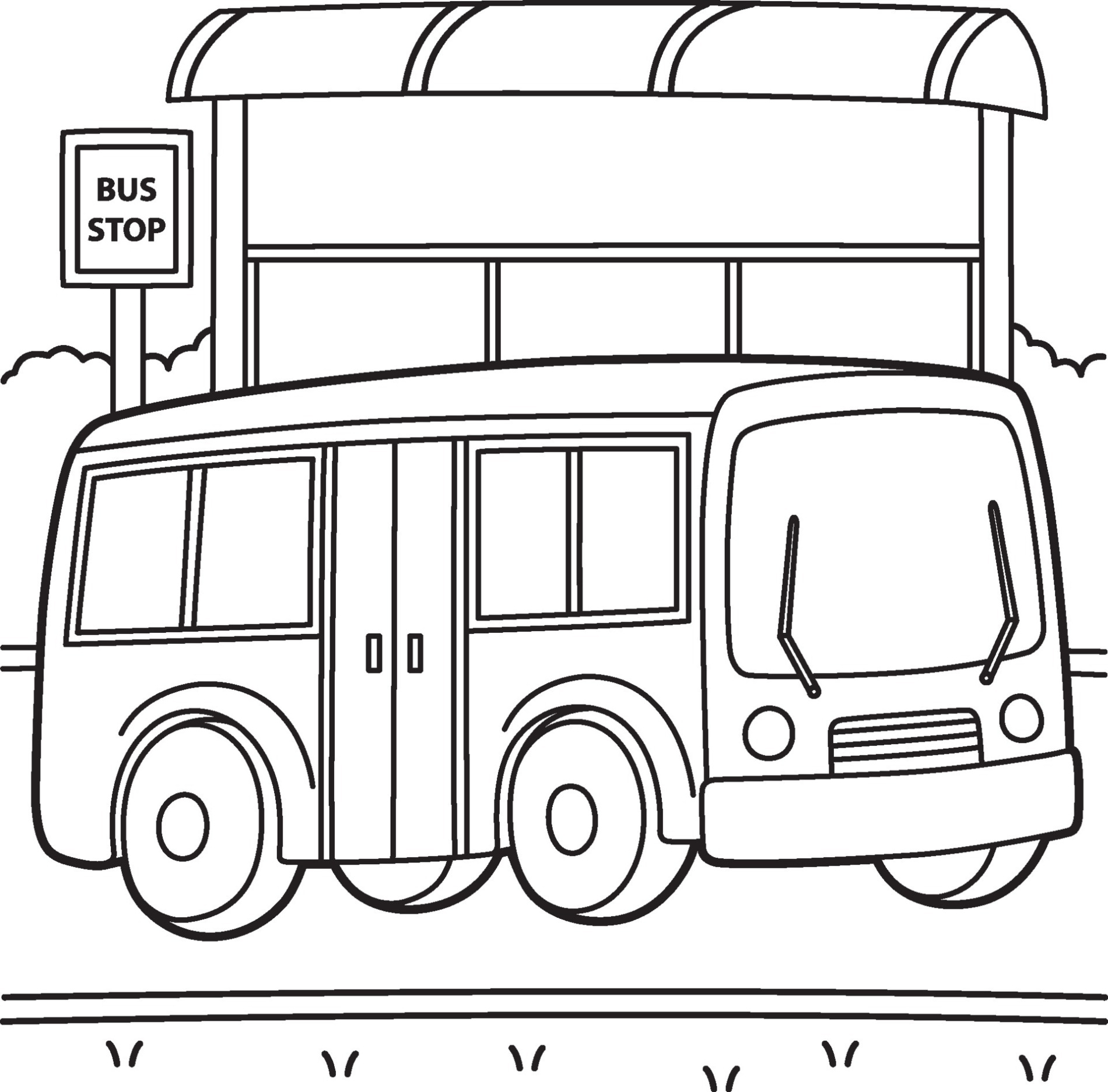 Trolleybus Kleurplaat