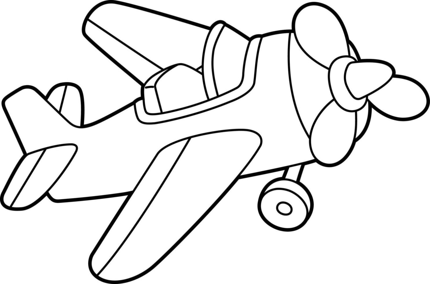 Vliegtuig In De Lucht Kleurplaat