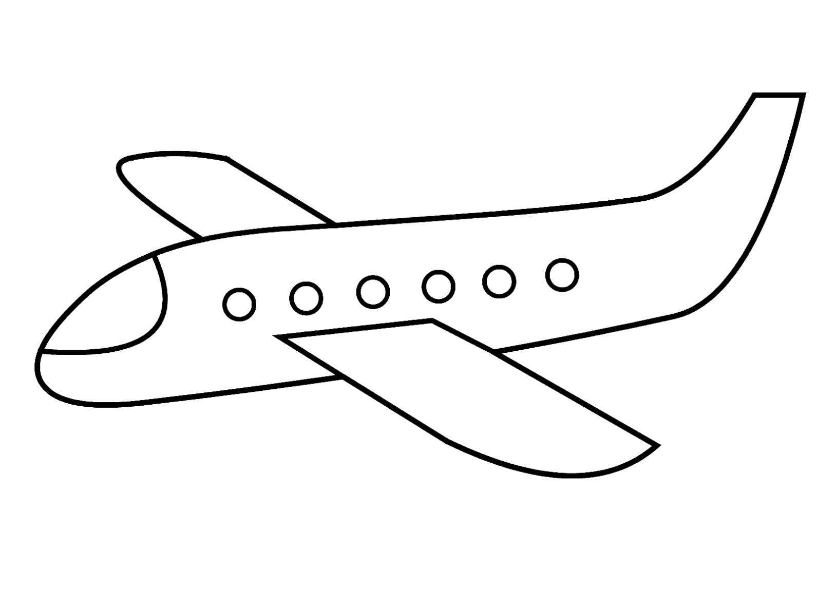 Vliegtuig Kleurplaat Simpel