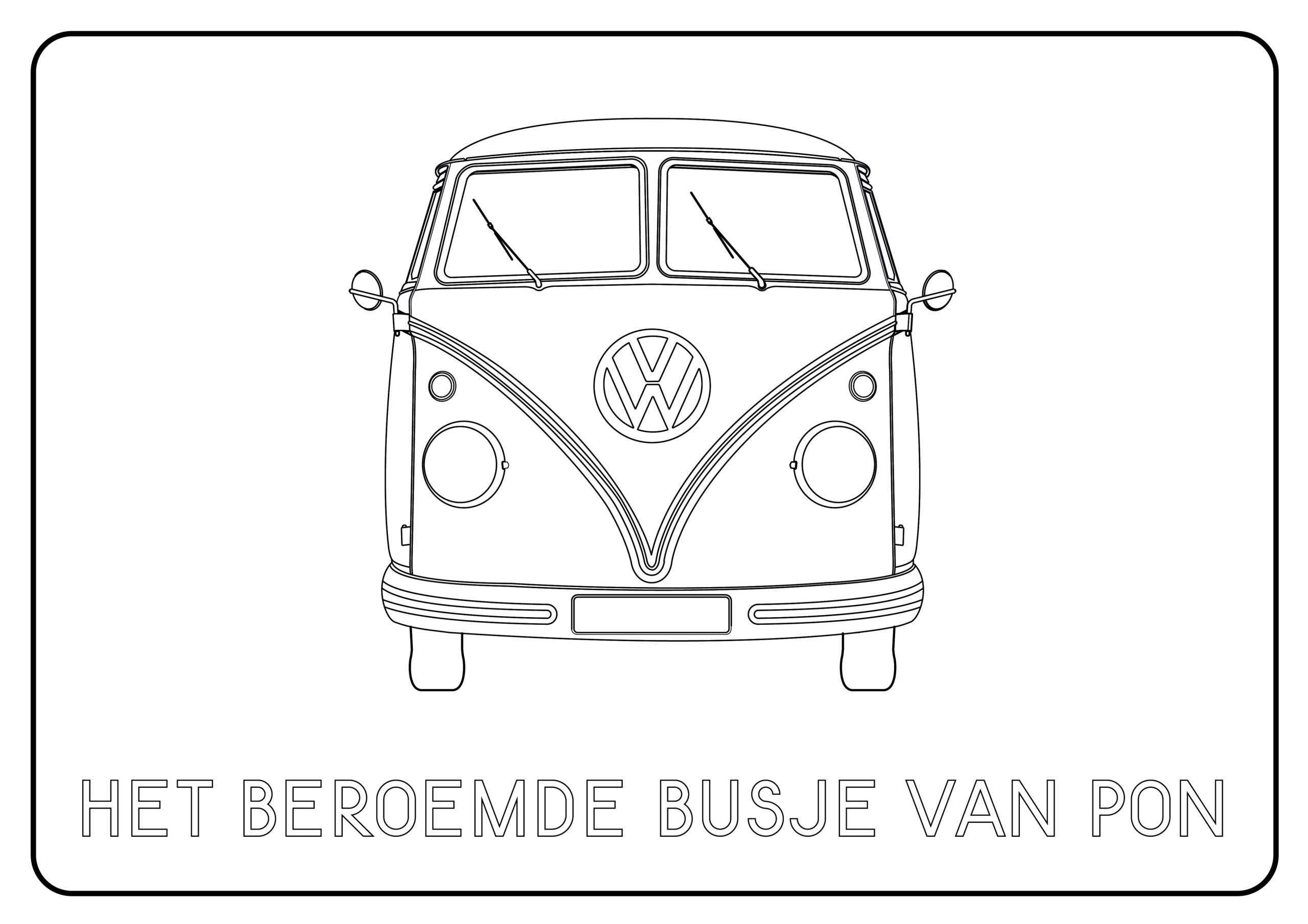 Volkswagen Busje Kleurplaat